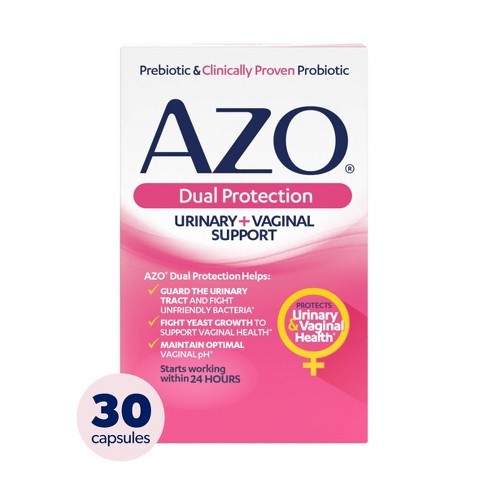 AZO DUAL PROTECTION URINARY + VAGINAL SUPPORT  X 30 CAPS