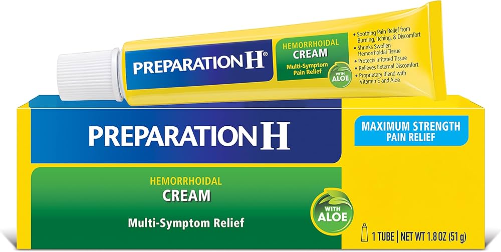 PREPARATION H MAXIMUM STRENGTH PAIN RELIEF CREAM HEMORREIDAL WITH ALOE 51G