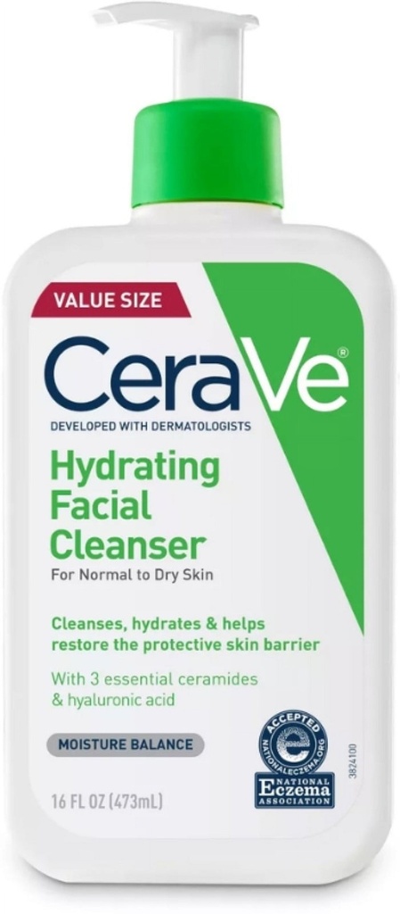CERAVE HYDRATING CREAM TO FOAM FACIAL CLEANSER 473ML
