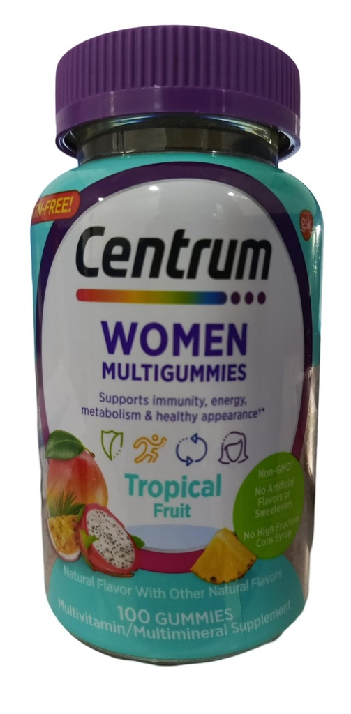CENTRUM WOMEN MULTIGUMMIES TROPICAL FRUIT X 100 GUMMIES