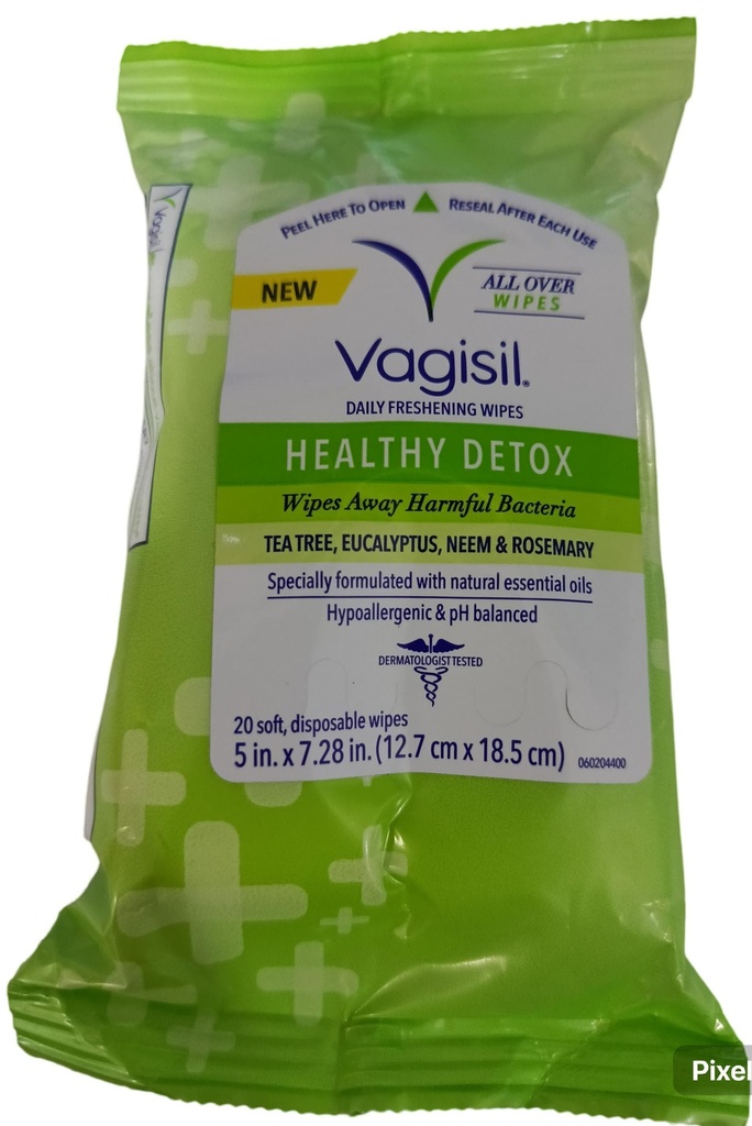 VAGISIL HEALTHY DETOX WIPES X 20 UND