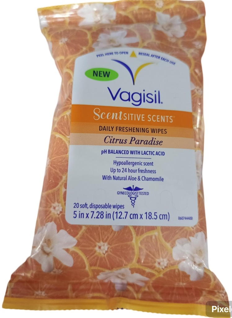 VAGISIL CITRUS PARADISE WIPES X 20 UND