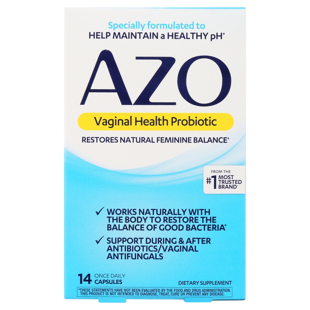 AZO VAGINAL HEALTH PROBIOTIC RESTORES NATURAL FEMININE BALANCE X 14 CAPS