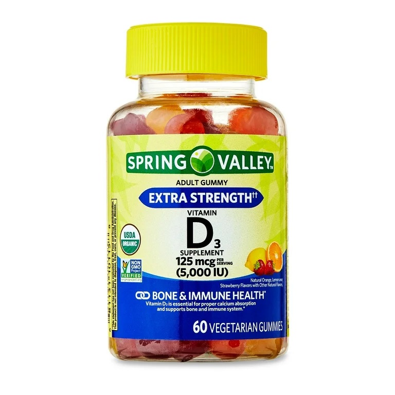 VITAMINA D3 5000UI  X 60 GUMMIES SPRING VALLEY