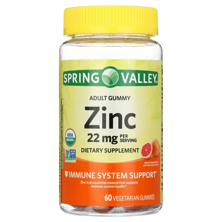 ZINC 22MG X 60 GUMMIES SPRING VALLEY