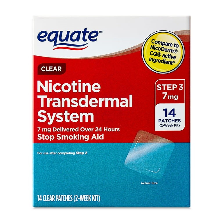 EQUATE NICOTINE TRANSDERMAL SYSTEM STEP 3 17MG  X 14 PATCHES
