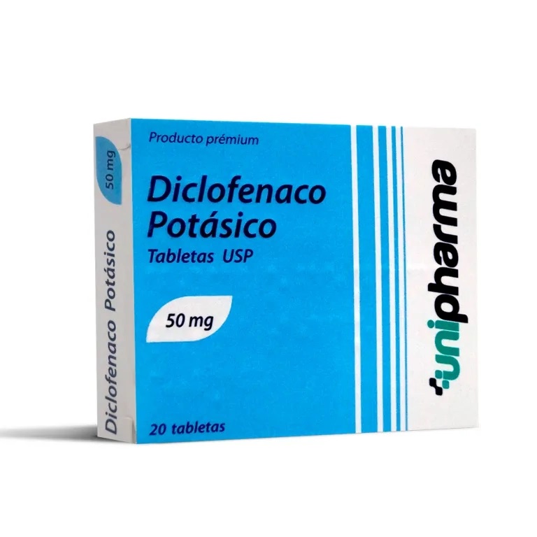 DICLOFENACO POTASICO 50mg x 20 TABLETAS UNIPHARMA