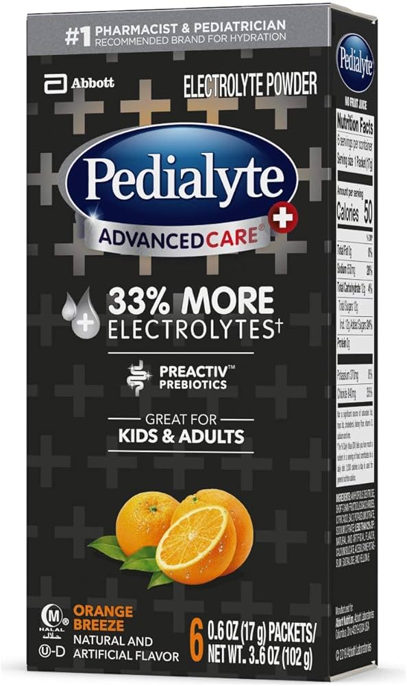 PEDIALYTE ADVANCED CARE BREEZE X 6 PACKETS 17G