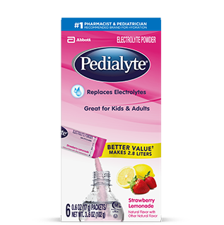 PEDIALYTE STRAWBERRY LEMONADE FLAVOR  X 6 PACKETS 17G