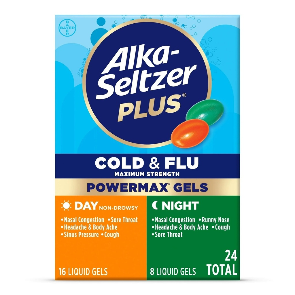 ALKA -SELTZER PLUS COLD AND FLU DAY/NIGHT 24CAPS