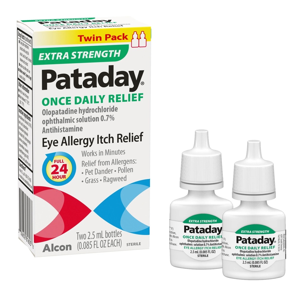 PATADAY EXTRA STRENGTH 0.7% ONCE DAILY RELIEF TWIN PACK 2.5ML