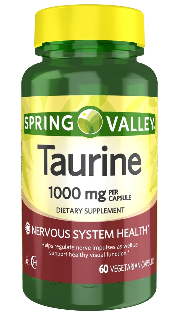 TAURINE 1000MG X 60 CAPS SPRING VALLEY