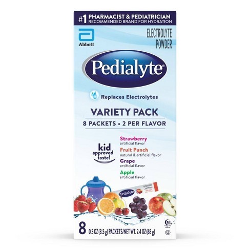 PEDIALYTE VARIETY PACK 8 PACKETS 68G