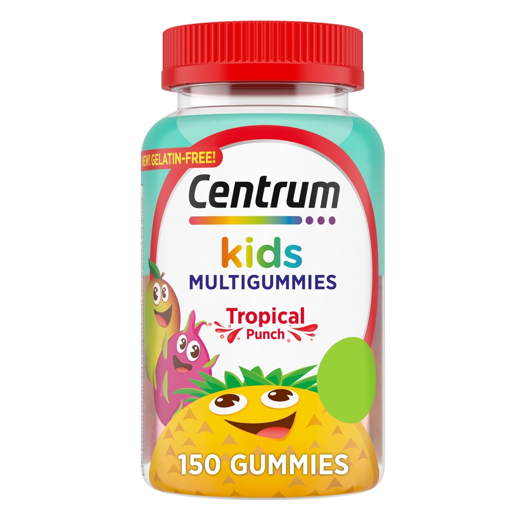 CENTRUM KIDS MULTIGUMMIES TROPICAL PUNCH X 150 GUMMIES
