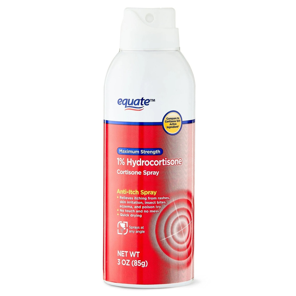 EQUATE ANTI ITCH HYDROCORTISONE SPRAYN 85G