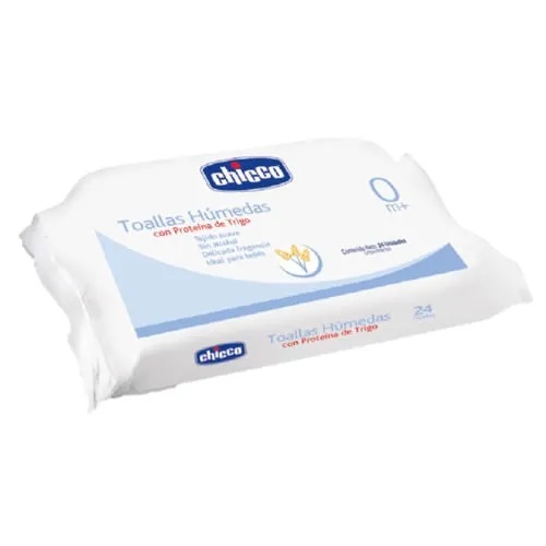 DESC CHICCO TOALLAS HUMEDAS X 24 UND CON PROTEINA HIDROLIZADA DE TRIGO