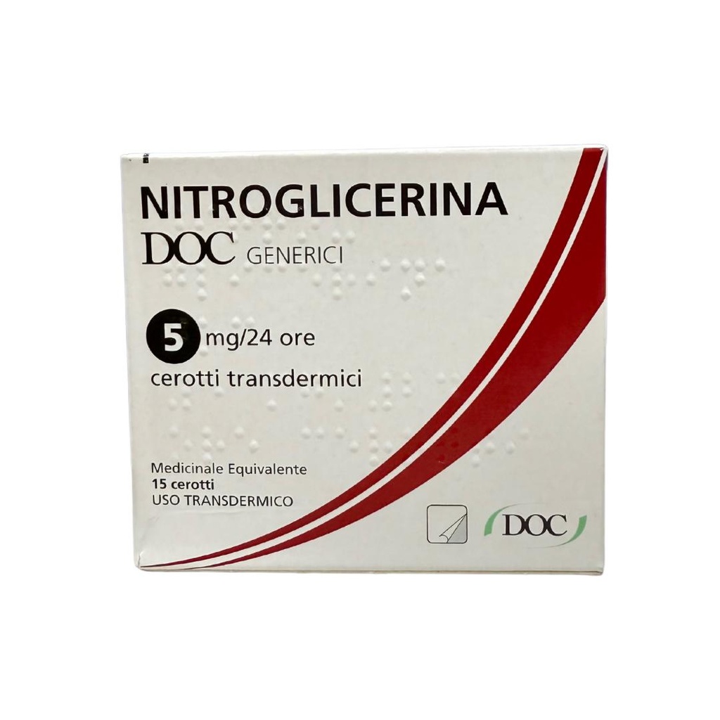 NITROGLICERINA 5MG/24 ORE X 15 CEROTTI