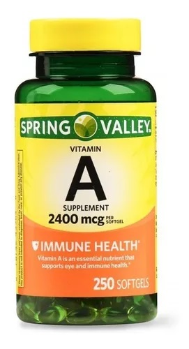 VITAMINA A 2400MCG 250CAPSULAS BLANDAD SPRING VALLEY