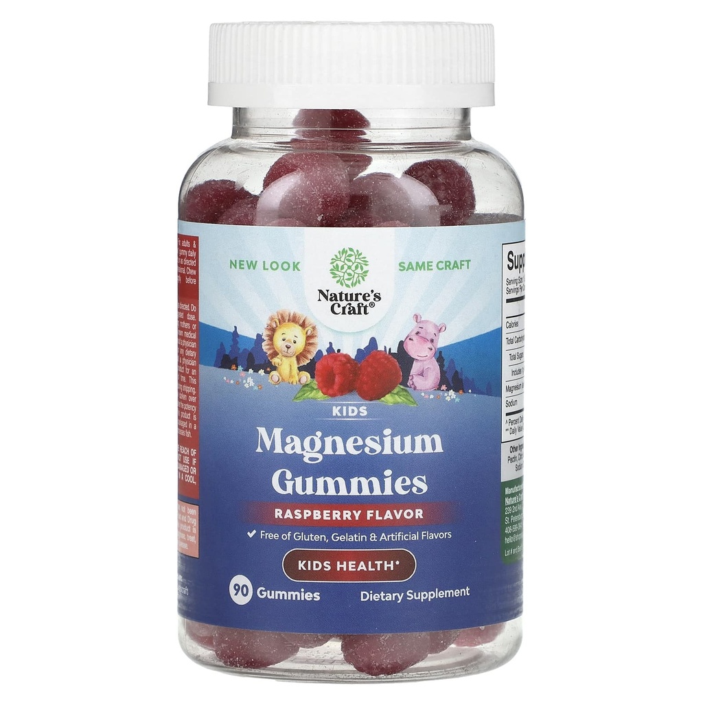 MAGNESIUM GUMMIES KIDS 85MG X 90 GOMITAS NATURES CRAFT