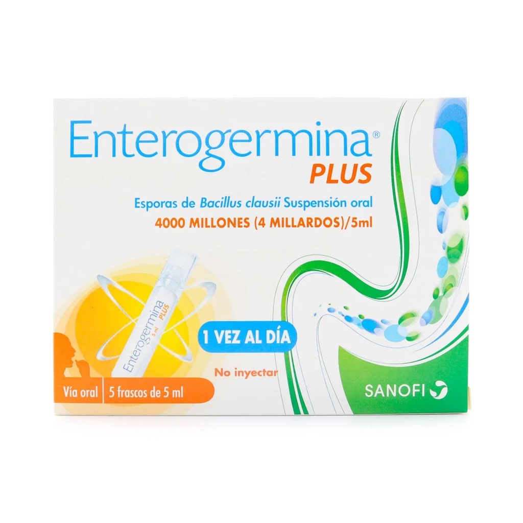 ENTEROGERMINA PLUS  X 5 FRASCOS DE 5ML