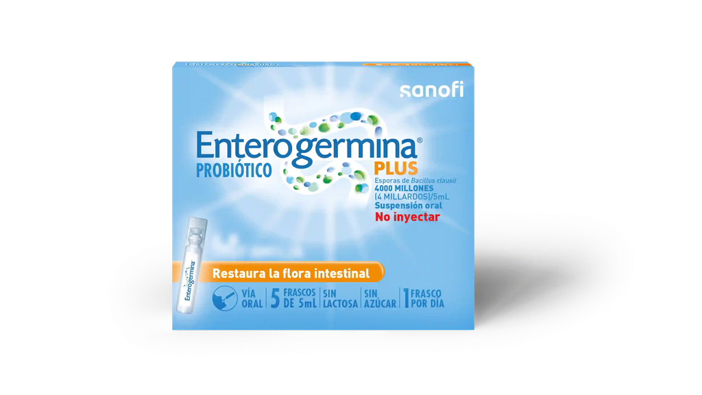 ENTEROGERMINA PLUS  X 5 FRASCOS DE 5ML