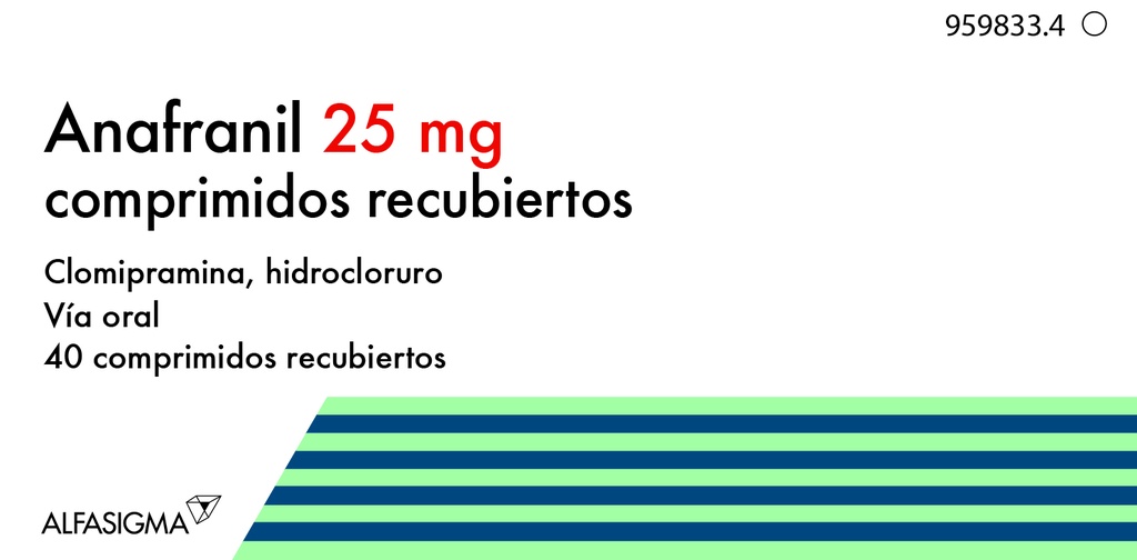 RV ANAFRANIL 25MG 40TAB ALFASIGMA