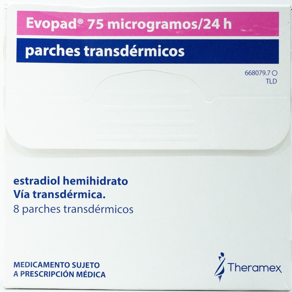EVOPAD 75 MCG/24H X 8 PARCHES THERAMEX