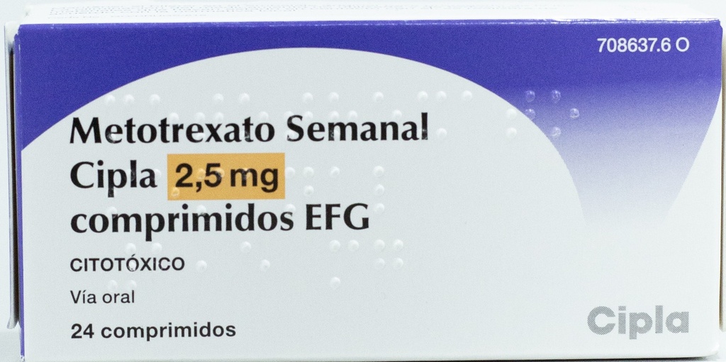 METOTREXATO 2,5MG X 24 COMP EFG CIPLA