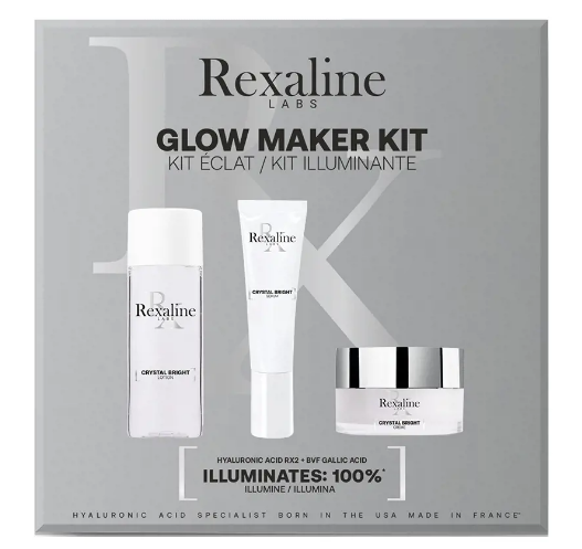 REXALINE GLOW MAKER KIT ILLUMINATE HYALURONIC ACID RX2 + BVF GALLIC ACID ILLUMINATES 100%