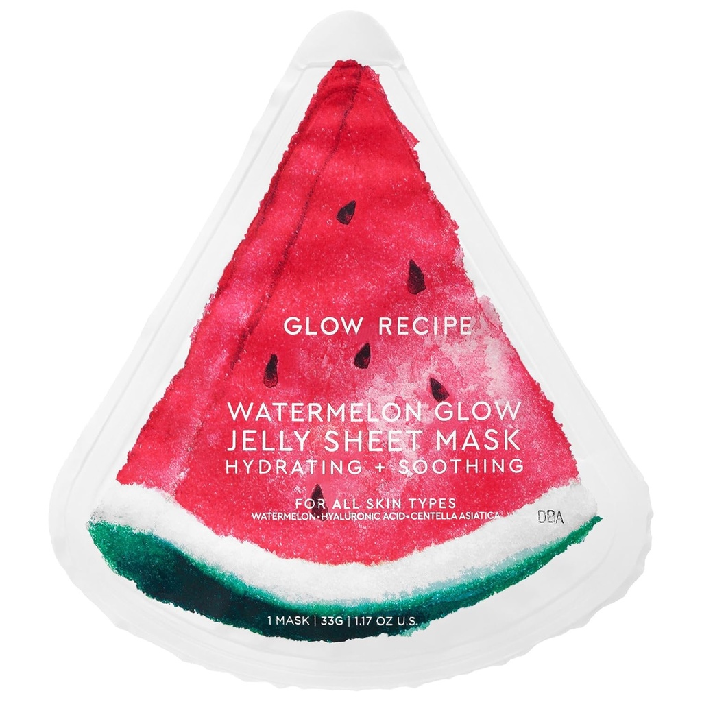 GLOW RECIPE WATERMELON GLOW JELLY SHEET MASK 33G