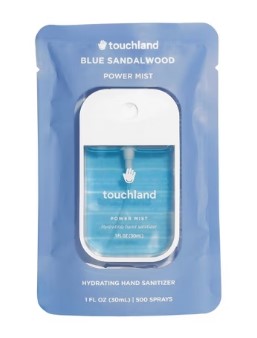 TOUCHLAND  BLUE SANDALWOOD POWER MIST HYDRATING HAN SANITIZER 30ML