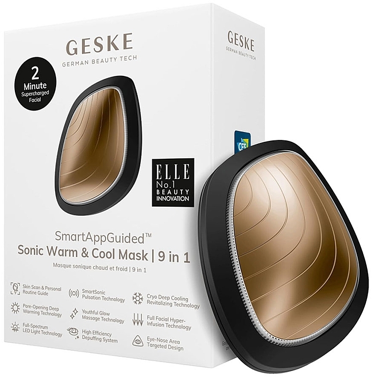 GESKE SONIC WARM & COOL MASK 9 IN 1 GOLDEN BLACK