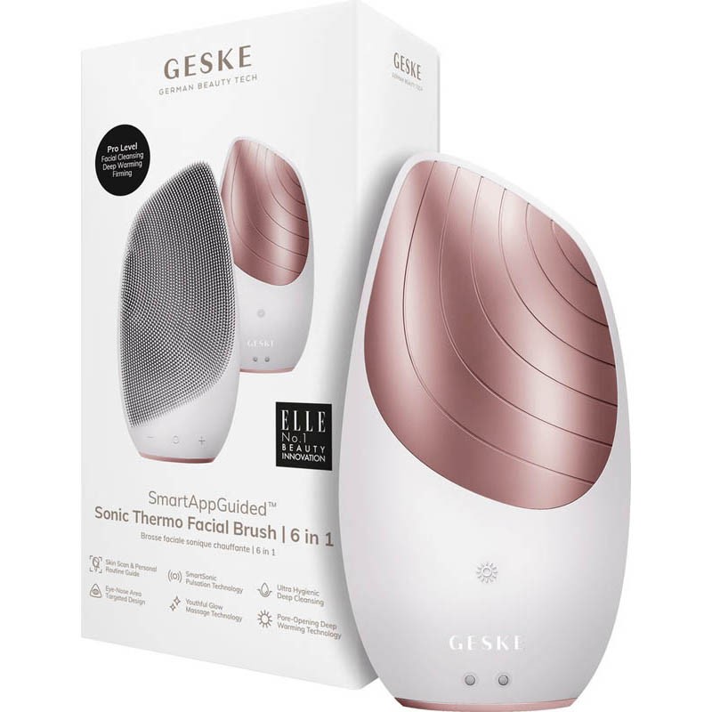 GESKE SONIC THERMO FACIAL BRUSH 6 IN 1 BLANCO ROSA