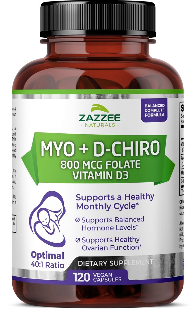 MYO & D-CHIRO INOSITOL X 120  ZAZZEEE