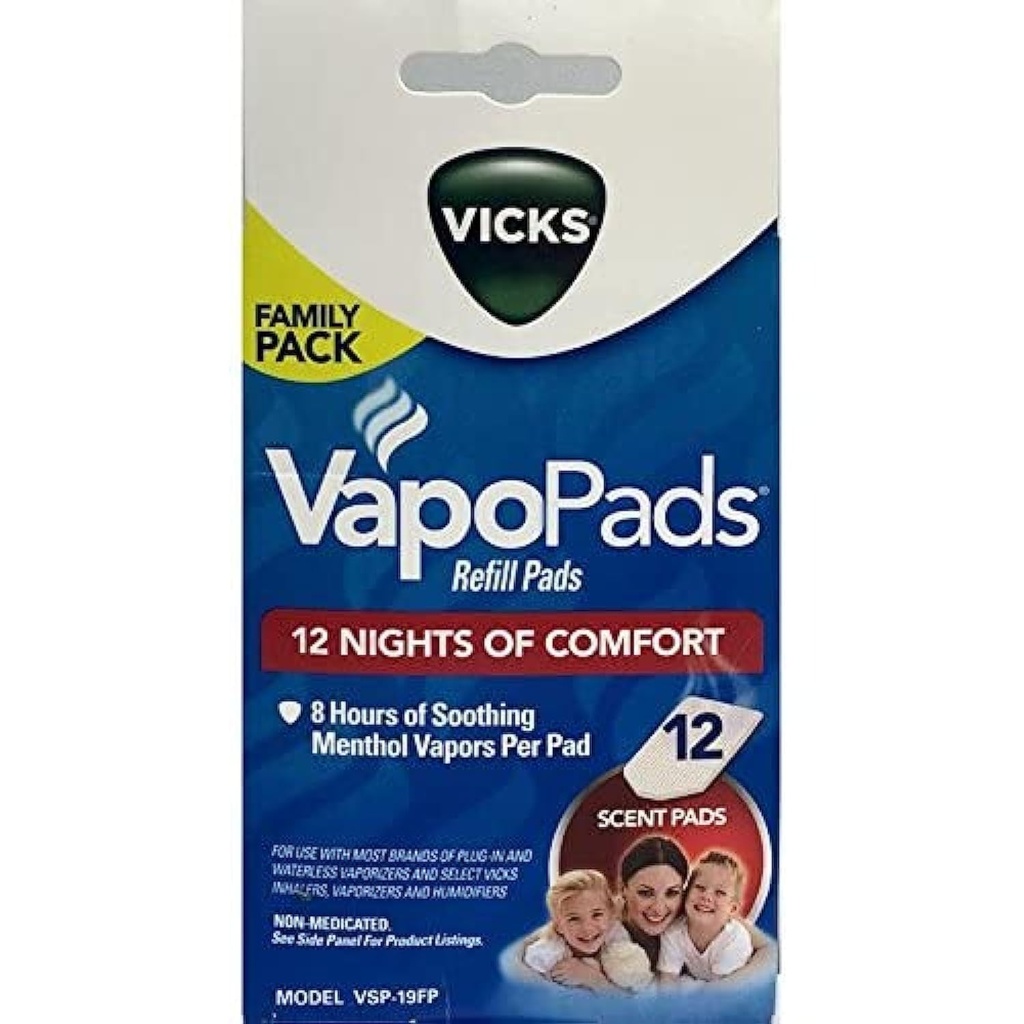 VAPOPADS REFILLS 12 NIGHTS OF COMFORT X 12 SCENT PADS