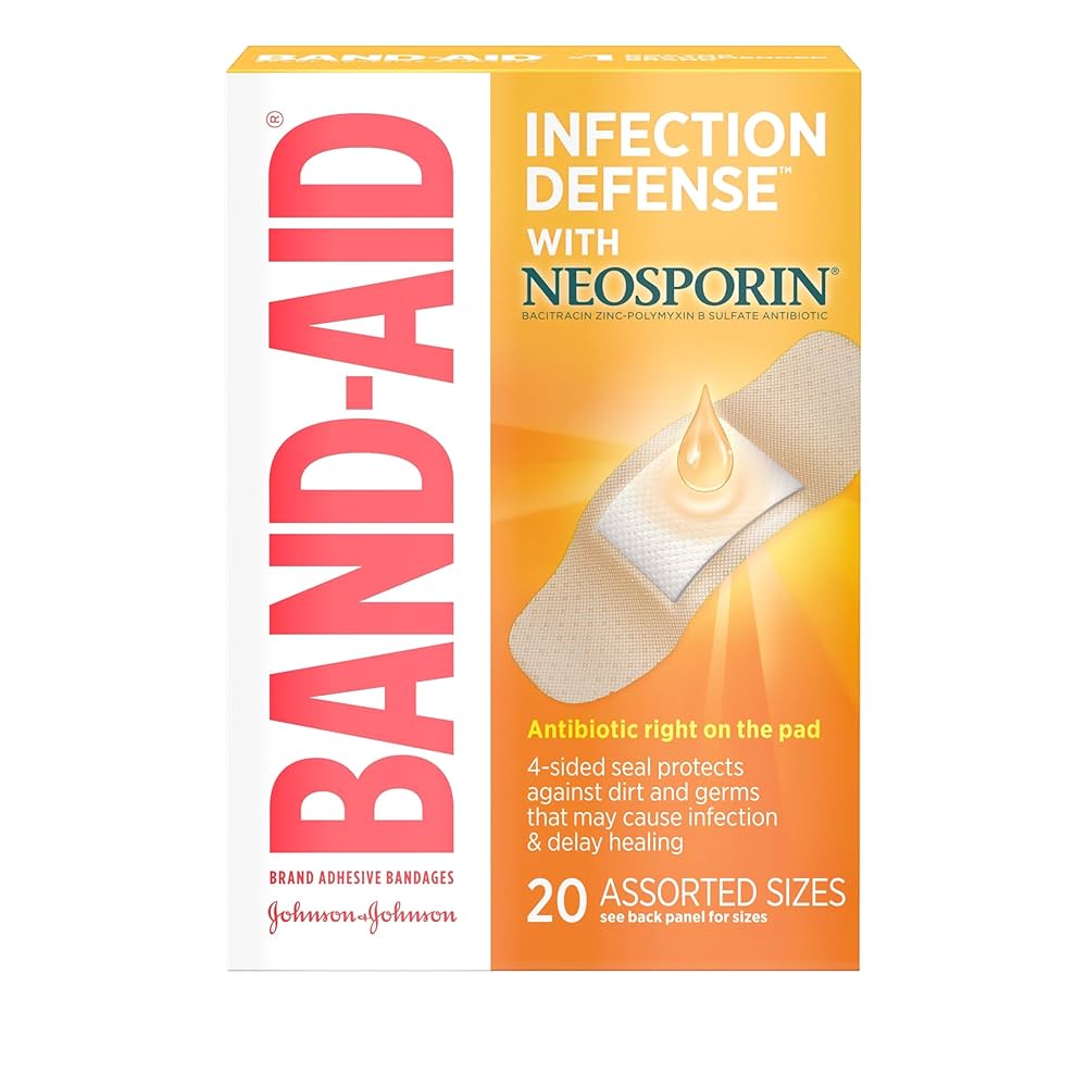 BAND-AID INFECTION DEFENSE WHIT NEOSPORIN  X 20 ASSORTED SIZES