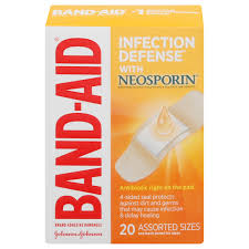 BAND-AID INFECTION DEFENSE WHIT NEOSPORIN  X 20 ASSORTED SIZES