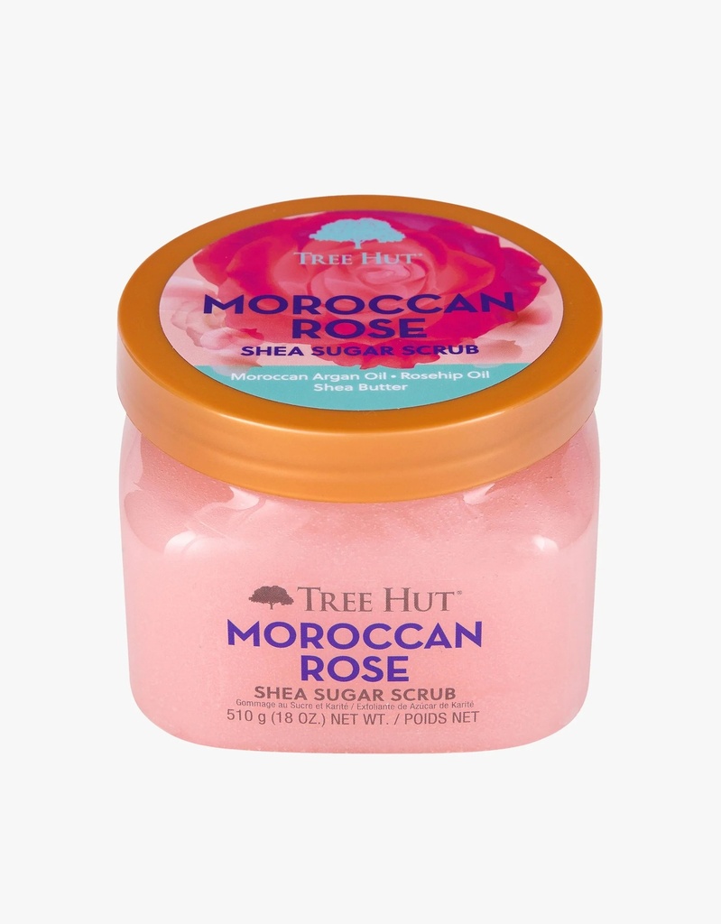 THREE HUT MOROCCAN ROSE SHEA SUGAR SCRUB 510G