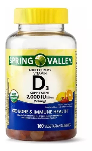 VITAMINA D3 2000UI  X 160 GUMMIES SPRING VALLEY