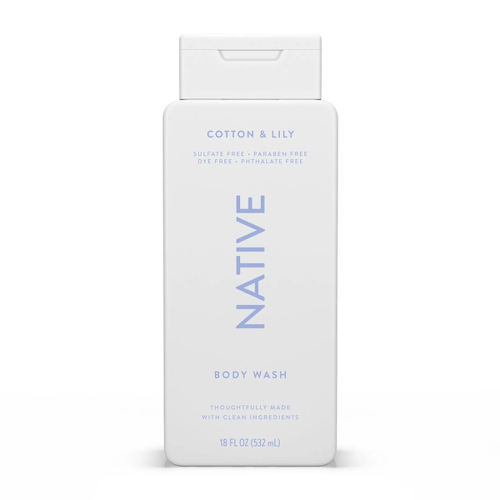 NATIVE COTTON & LILY BODY WASH 532ML