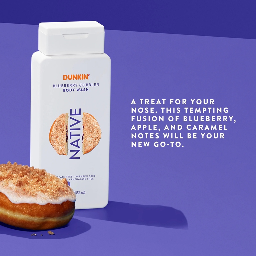 NATIVE DUNKIN BLUEBERRY COBBLER BODY WASH 532ML