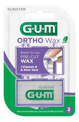 GUM CERA DE ORTODONCIA PRE-CORTADA WAX + VITAMINA E & ALOE VERA