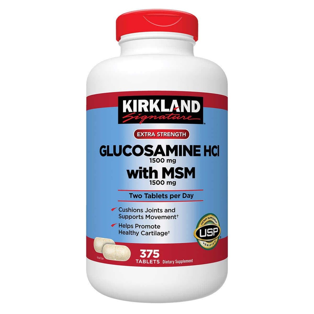 GLUCOSAMINE HCI WHIT MSM 375 TABLETAS KS