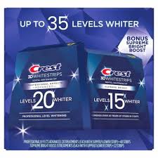 CREST 3D WHITESTRIPS SUPREME BRIGHT NIVEL 20/15 -  62 STRIPS