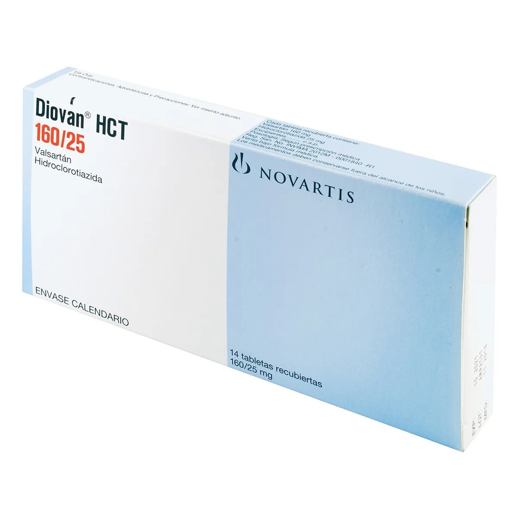 DIOVAN HCT 160/25MG X 14 TAB NOVARTIS