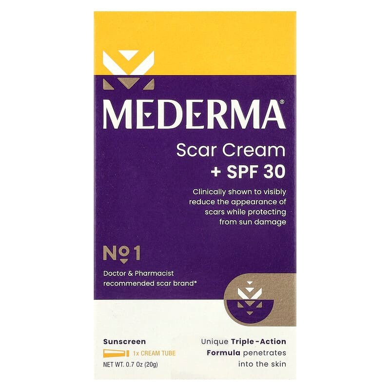 MEDERMA SCAR CREAM + SPF 30 TRIPLE ACTION 20G