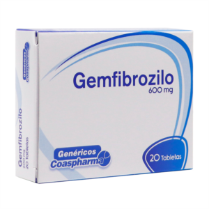 GEMFIBROZILO 600MG 20 TABLETAS. COASPHARMA