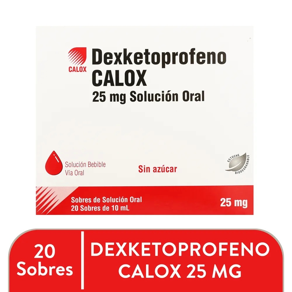 DEXKETOPROFENO 25MG X 20 SOBRES DE SOLUCION ORAL CALOX