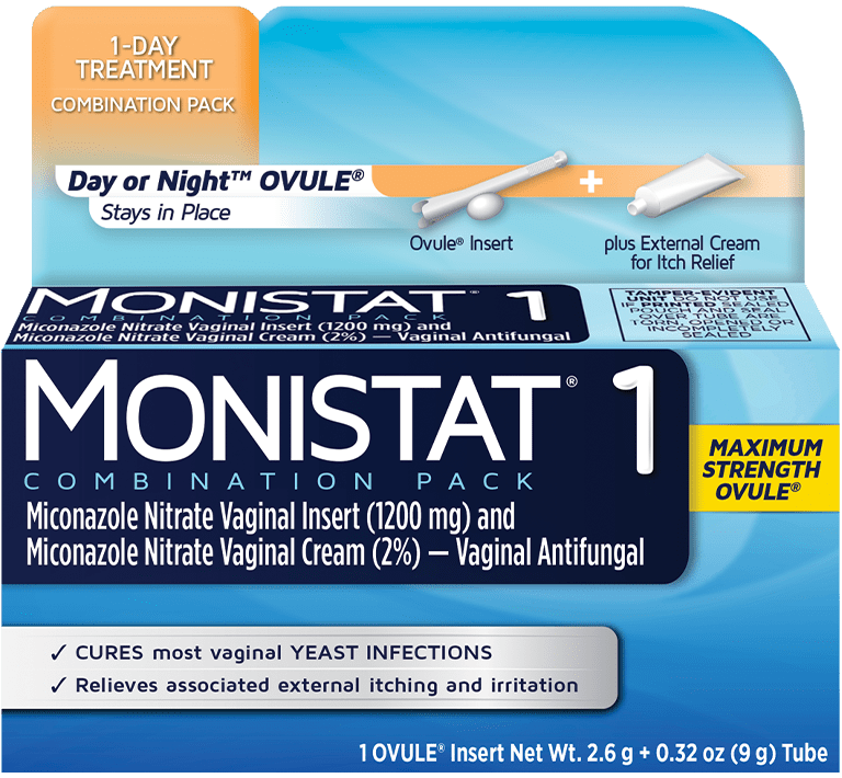 MONISTAT 2% OVULO VAGINAL ONE DAY TREATMENT X 1 OVULADOR 4.6G