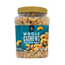 MEMBERS MARK WHOLE CASHEWS WITH SEA SALT 935 GR
